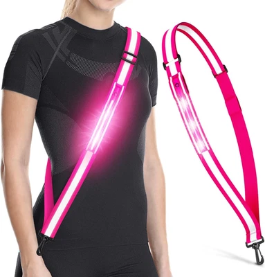 LED Reflective Belt Sash Walking Gear,Safety Lights for Walkers at Night,High Vi - Image 1 of 4