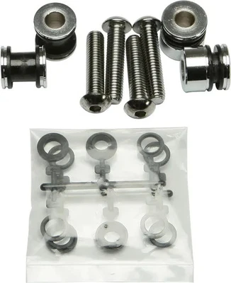 HD Chrome Sissy Bar Docking Hardware Kit for Harley Cross Bones 08-11 - Изображение 1 из 3