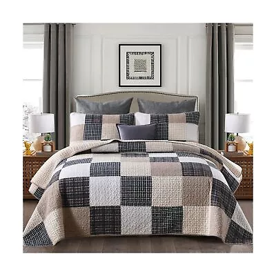 Colchas KALOOLA Patchwork Queen, 100% Algodón Ligeras Talla Queen... Foto 1 de 4