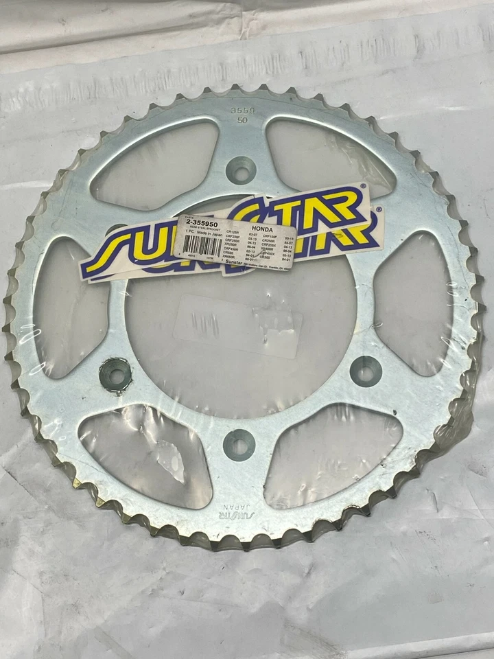 Pieza de piñón trasero de acero Sunstar # 2-355950 520 50T para Honda - pieza nueva / OEM Foto 1 de 3