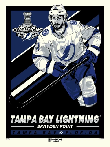 Brayden Point Lightning Champs 2020 Stanley Cup Limited Edition Serigraph Print Cover