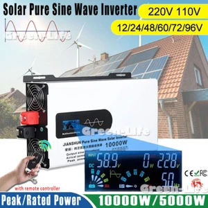 10000W Solar Wandler 110V/220V Reiner Sinus Power Inverter + LCD Fernbedienung - Bild 1 von 18