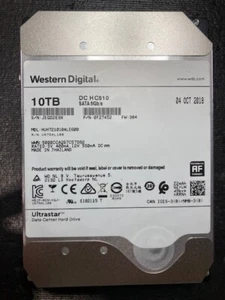 WD DC HC510 10TB 3.5" Desktop/Server SATA HDD HUH721010ALE600 100% Health - Picture 1 of 2