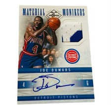 Joe Dumars Autograph Jersey Patch Logo Auto /25 Pistons 2012 Limited Moniker HOF