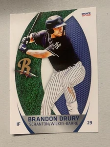 Brandon Drury 2018 Scranton Wilkes Barre Team Card - Picture 1 of 1