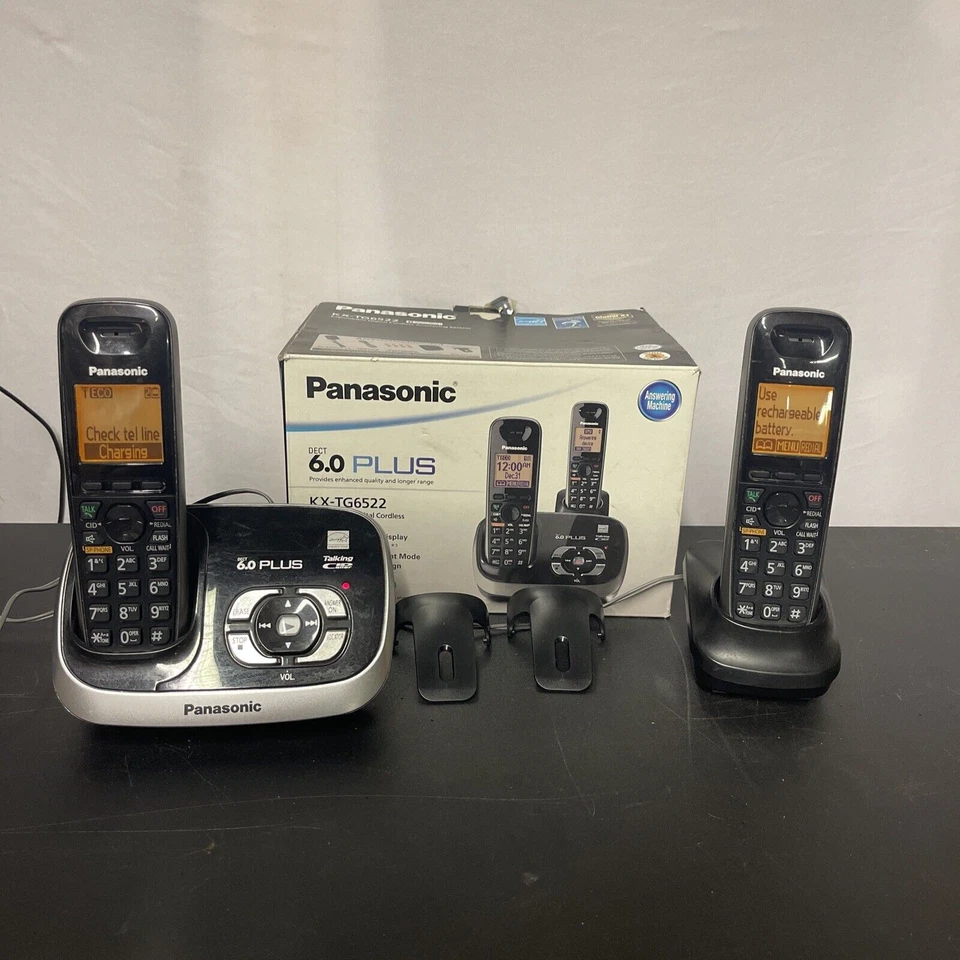 Panasonic KX-TG6522GB - Teléfono Duo (Dect, Pantalla 1.8", Agenda 100 Entradas Foto 1 de 4