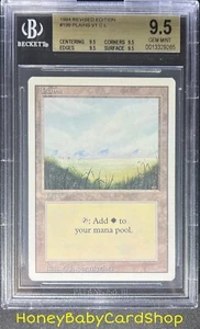 MTG 3rd Edition Revised 1994 Plains (A) BGS 9.5Q (TRUE QUAD) GEM MINT Old School - Picture 1 of 6