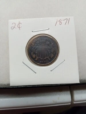 1871 2 Cent Piece  - Image 1 of 2
