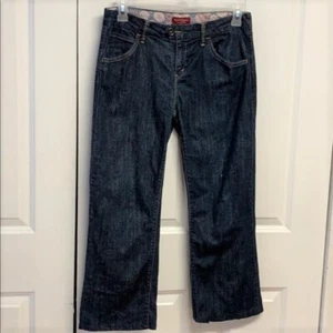 Levi’s dunkelblau Denim Mid Rise 5 Pocket Stretch Crop Jeans Größe 8 - Bild 1 von 6