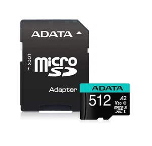 ADATA Premier Pro microSDXC/SDHC UHS-I U3 Class 10 (V30S) AUSDX512GUI3V30SA2-RA1 - Zdjęcie 1 z 4