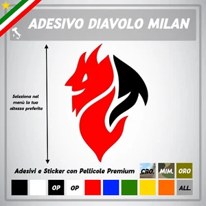 Adesivo prespaziato MILAN pre-spaced sticker decal aufkleber autocollant pegatin - Picture 1 of 9