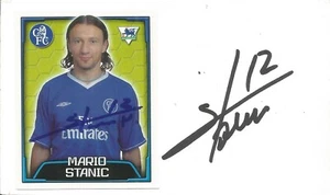 CHELSEA: MARIO STANIC SIGNED 3x5 WHITECARD+COA - Picture 1 of 1