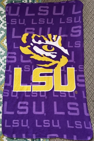 LSU Tigers Small Throw Blanket 57" x 35" NCAA Cover