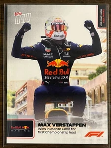 2021 Topps Now F1 Formula One #10 Max Verstappen Red Bull Racing - Picture 1 of 2