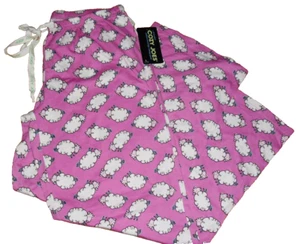 SNOOZIES! COZY JOE's 100% Cotton Jersey Women SHEEP Sleepwear PJ PANTS LARGE NEW - Picture 1 of 4