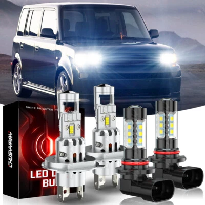 Combo de faros LED altos/bajos + bombilla antiniebla para Scion xB 2004-2006 4 piezas 6000 k Foto 1 de 4