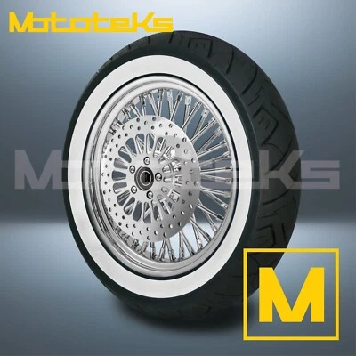 18X3.5 FAT SPOKE WHEEL 40 STAINLESS FOR HARLEY SOFTAIL SPORTSTER DYNA REAR RIM - Image 1 of 4