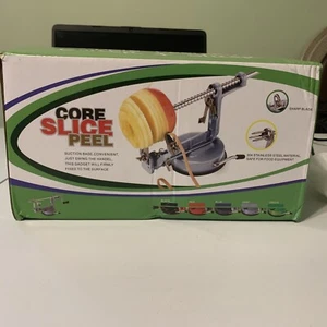 Apple Peeler Fruit Slicer Corer Stainless Steel Blades and Suction Base Red NIB - Picture 1 of 6