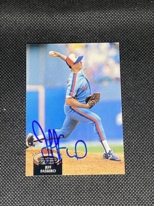 Jeff Fassero Montreal Expos Signed Auto 1992 Topps Stadium Club Card #469 ~ COA - Imagen 1 de 3
