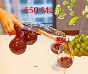 Funny Glass Wine Decanter Glass Alcohol Bottle Party Wine Accessories New - Picture 1 of 4