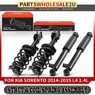 4x Front & Rear Complete Strut & Coil Spring Assembly for Kia Sorento 14-15 2.4L Kia Sorento