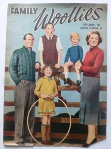 FAMILY WOOLLIES Supplement to Mother & Home No. 695 - Vintage Knitting Patterns - Picture 1 of 8