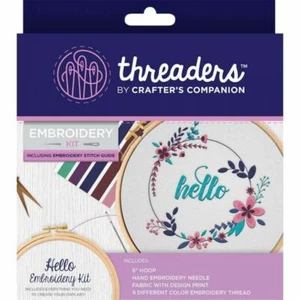Kit de bordado de hilos Crafter's Companion + hilo e instrucciones - Hola - Imagen 1 de 2