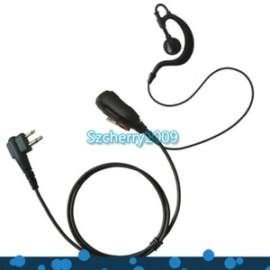 2 x Ear Hook Earphone Headset PTT for Motorola CP200 Yaesu FT-25R FT-65R FT-4XR - Picture 1 of 1