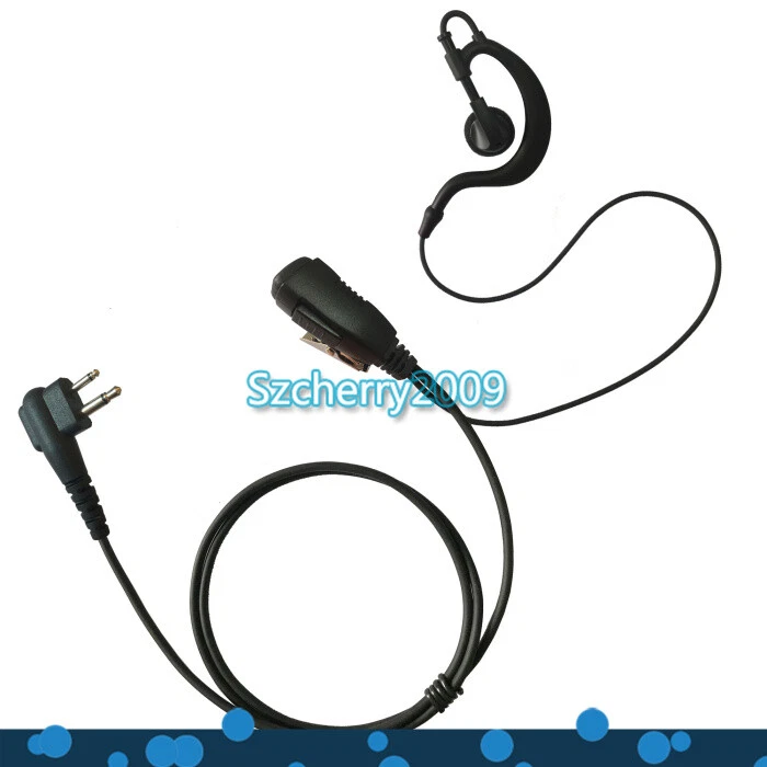 2 x Ear Hook Earphone Headset PTT for Motorola CP200 Yaesu FT-25R FT-65R FT-4XR - Image 1 of 1