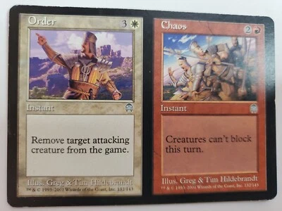 MTG Magic The Gathering Card Dual Card Order Instant Chaos Apocalypse Red White - Image 1 of 2