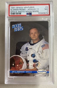 1991 Neil Armstrong Space Ventures Moon Mars Apollo 11 Graded PSA 7 NM - POP 1 - Picture 1 of 9