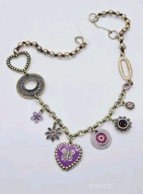 Dije Collar Mariposa Flor Colgante Collar Acento Cristal Tono Dorado Foto 1 de 4