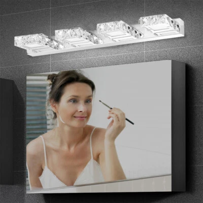 Lámpara de pared moderna de 4 LED para tocador de baño con espejo frontal de cristal para inodoro Foto 1 de 4
