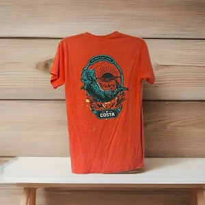 Costa Del Mar Mens Small “See What's Out There” Short Sleeve Orange T-Shirt - Picture 1 of 2
