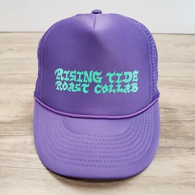 Gorra Rising TIde Roast Collab Snapback Púrpura Café Logo Malla Espalda Ajustable Foto 1 de 4