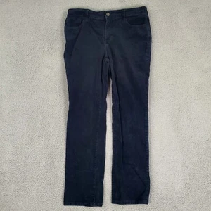 St. Johns Bay Corduroy Pants Womens Size 33x29 Black Straight Leg - Picture 1 of 9