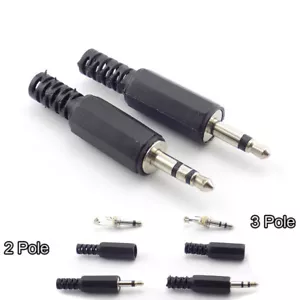 10X 3.5mm mono Headphone Plug 2 Pole Stereo Audio Male Jack Adapter Connector - Picture 1 of 8