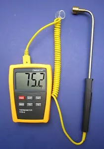 K-Type Welding Thermometer with Angled High Temperature Surface Probe Metal Test - Picture 1 of 9