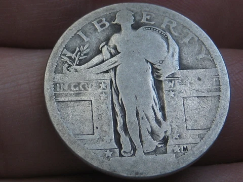 Dateless Silver Standing Liberty Quarter, Type 1 Variety Minted in 1916 and 1917 Cover