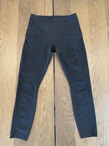 Athleta Women’s Size S Black Leggings With Air Holes In Legs Breathable Pockets - Picture 1 of 13