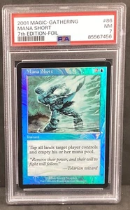 MAGIC THE GATHERING 2001 7th Edition FOIL Mana Short PSA 7 NM #86 Blue Instant - Picture 1 of 2