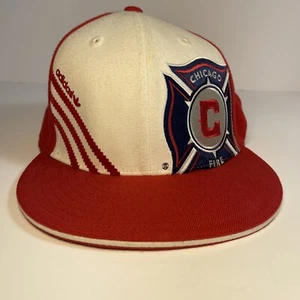 Adidas Chicago Fire  MLS  Soccer  Vintage  Flat-bill  Acrylic  Wool Cap * FIRE * - Picture 1 of 6
