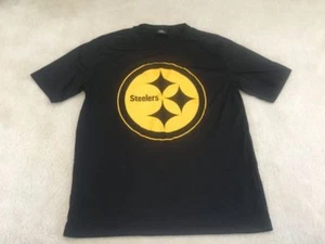 Mens size Small NFL Team Apparel Pittsburgh Steelers Athletic fan Shirt Black - Picture 1 of 2