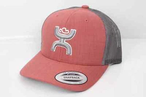 Hooey Men's Sterling Hat Mid Profile Trucker Cap Adult One Size Salmon Grey Mesh - Picture 1 of 4