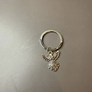 Silberfarbener Schutzengel Anhänger Schlüsselanhänger Schlüsselring - Bild 1 von 2