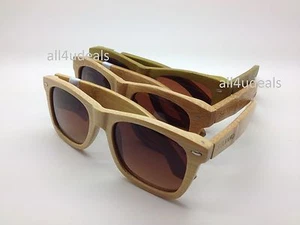 Gafas de sol Silvano Bambú TODAS de madera sólida unisex para hombre dama gafas LIMITADAS NUEVAS - Imagen 1 de 17