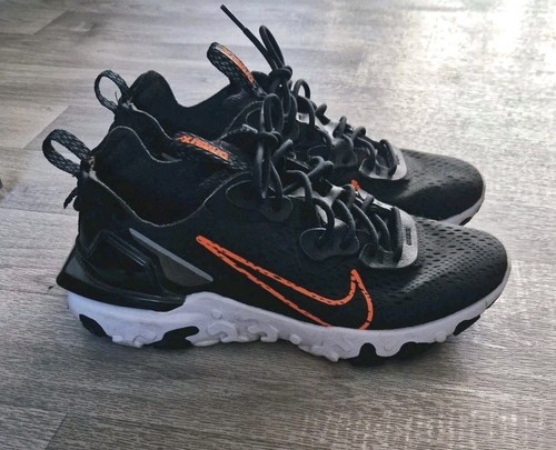 Nike React Vision Nero Arancione Uomo Taglia 7.5 UK