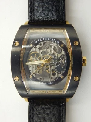 Stuhrling Original Cal. ST-90050 Skeleton Mens 20j Automatic Wrist Watch - image 1 of 4