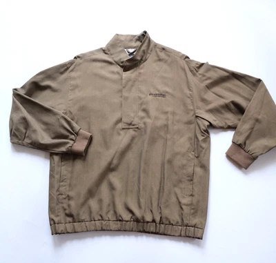 FootJoy Golf Rain Jacket Mens Medium Black Logo Quarter Zip Windbreaker - Image 1 of 4