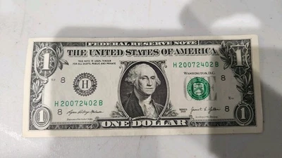 (2007, 24 Feb) Birthday/Anniversary Note $1 One Dollar Bill Fancy Serial Number - Image 1 of 2